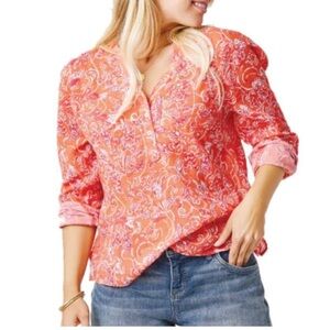 Carve Designs Coral Paisley Blouse
